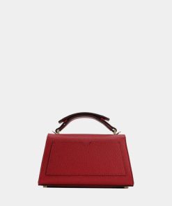 Túi cầm tay da thật Kat – Min màu đỏ