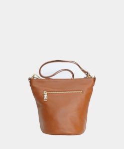 Túi bucket da thật Kat – Cindy màu nâu