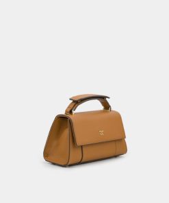 Túi cầm tay da thật Kat – Min màu nâu